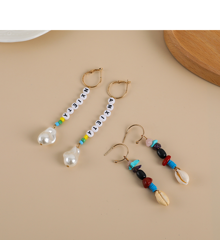 Fashion Blue Alloy Resin Pearl Flower Earrings,Stud Earrings