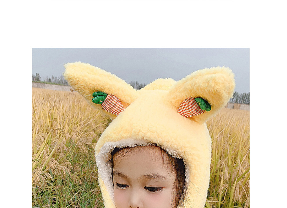 Fashion Pink Carrot 2-6 Years Old One Size Stuffed Carrot Animal Ears Childrens Hat,Children