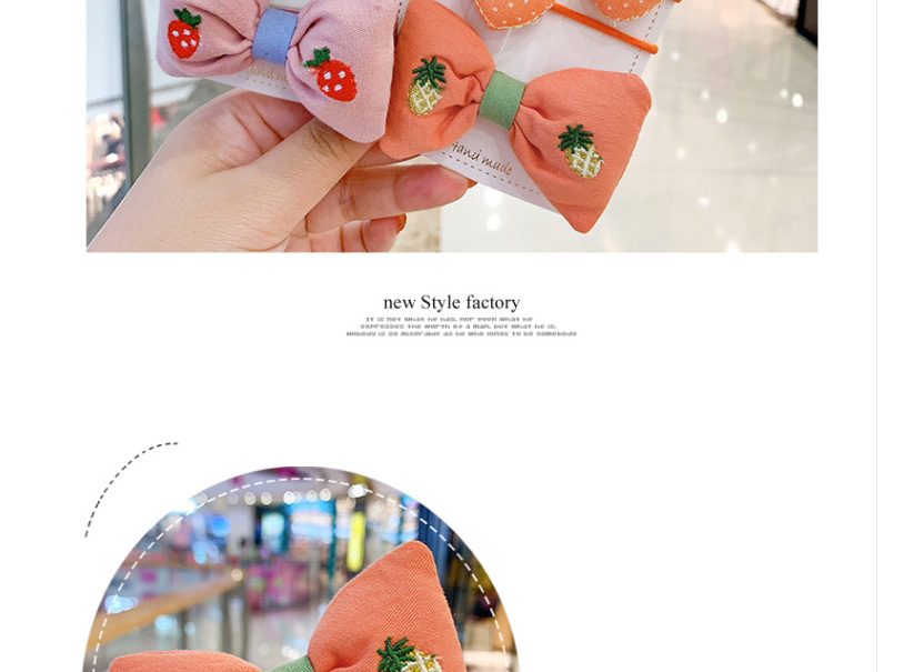 Fashion Blue Bow [3-piece Set] Bowknot Love Fabric Alloy Childrens Hair Rope Hairpin,Kids Accessories
