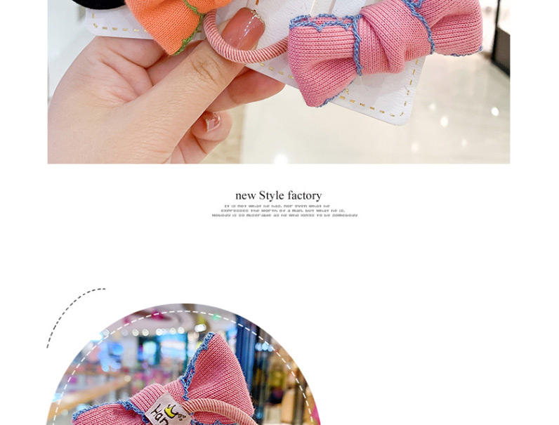 Fashion Blue Bow[hair Rope] Bowknot Fabric Alloy Childrens Hair Rope Hairpin,Kids Accessories