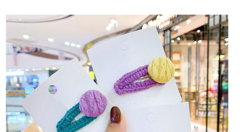 Fashion Orange Hairpin Knitted Woolen Yarn Hit Color Alloy Hairpin For Children,Kids Accessories