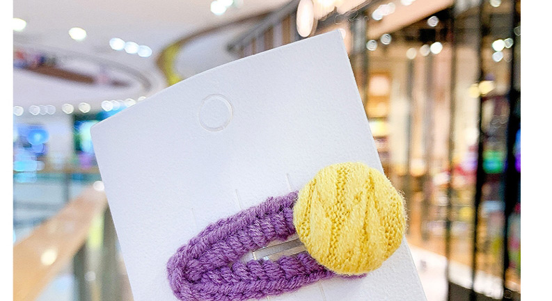 Fashion Pink Hairpin Knitted Woolen Yarn Hit Color Alloy Hairpin For Children,Kids Accessories