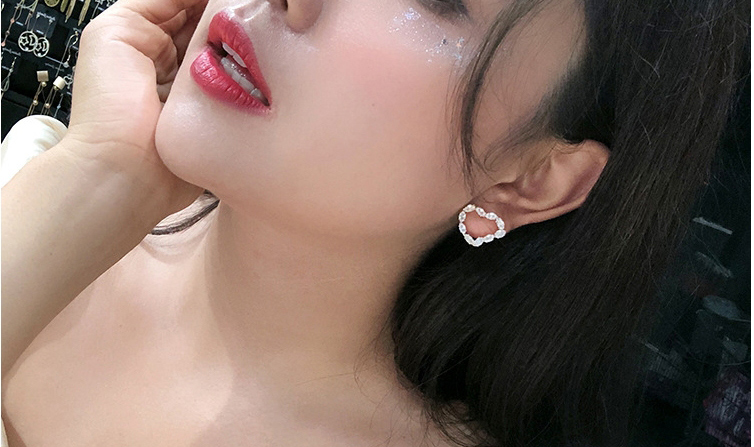 Fashion Water Drop Micro-set Zircon Five-pointed Star Love Drop Earrings,Stud Earrings
