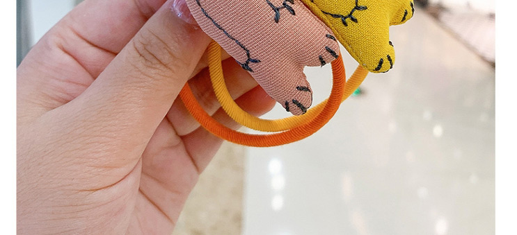 Fashion Orange Bear [2 Piece Set] Bear Fabric Alloy Childrens Hair Rope Hairpin,Kids Accessories