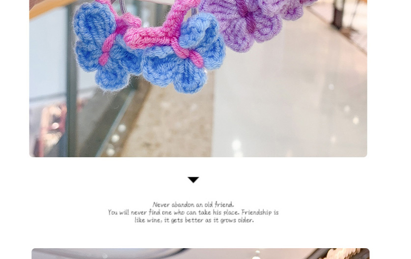 Fashion 1 Pair Of Pink Butterfly Hair Clips Butterfly Wool Knitted Alloy Childrens Hairpin Hair Rope,Kids Accessories
