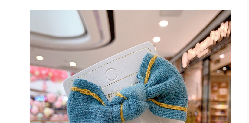 Fashion Yellow Bow Hair Rope + Small Flower Hairpin Knitted Wool Bowknot Childrens Hairpin Hair Rope,Kids Accessories
