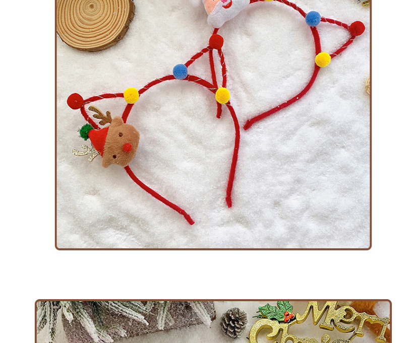 Fashion Cute Elk Antlers Christmas Antlers Santa Hair Ball Fabric Childrens Headband,Kids Accessories