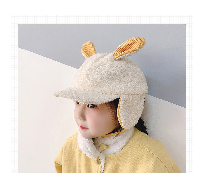 Fashion Purple Rabbit Ears 10 Months-5 Years Old One Size [adjustable] Childrens Hat With Cashmere Rabbit Ears,Children