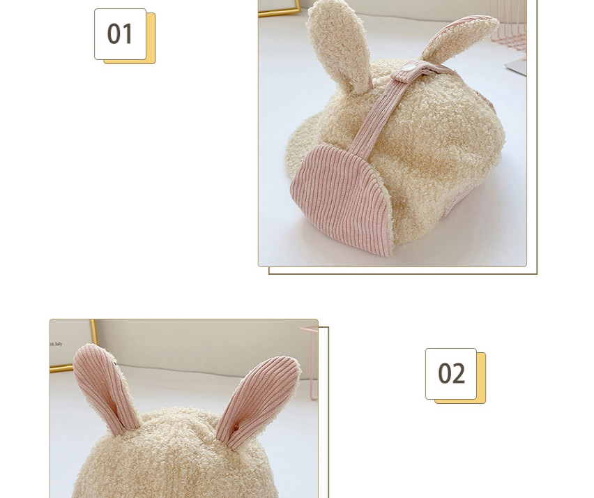 Fashion Green Rabbit Ears 10 Months-5 Years Old One Size [adjustable] Childrens Hat With Cashmere Rabbit Ears,Children