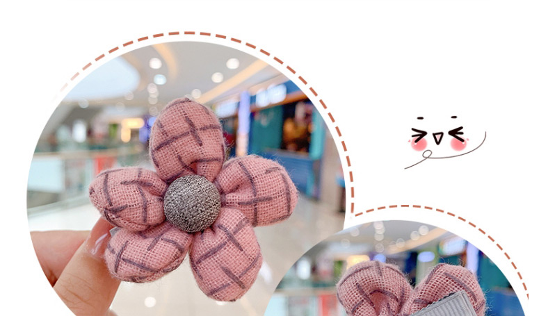 Fashion Pink Flowers [2 Piece Set] Small Flower Bow Children Hairpin,Kids Accessories