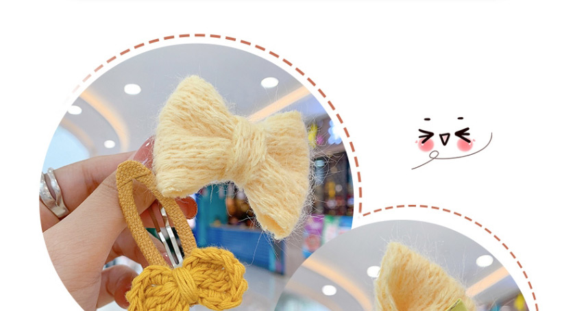 Fashion Orange Bow [2 Piece Set] Bowknot Wool Alloy Childrens Hairpin,Kids Accessories