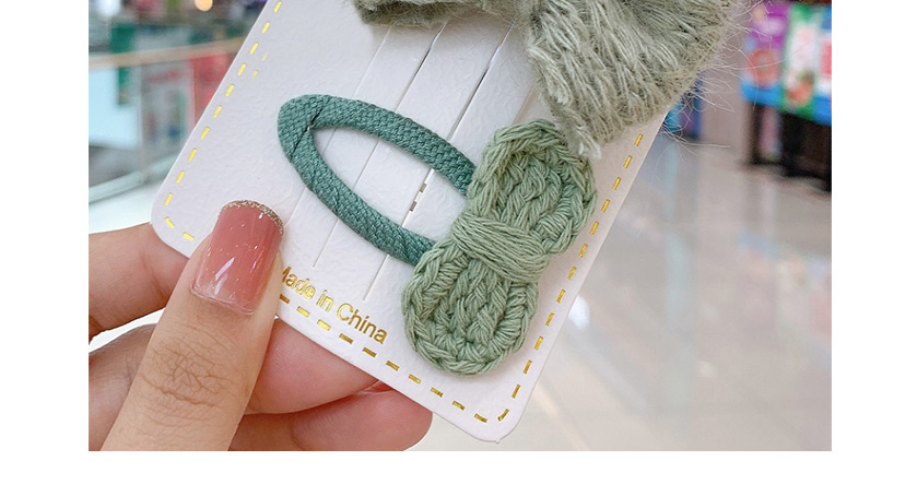 Fashion Green Bow [2 Piece Set] Bowknot Wool Alloy Children Hairpin,Kids Accessories