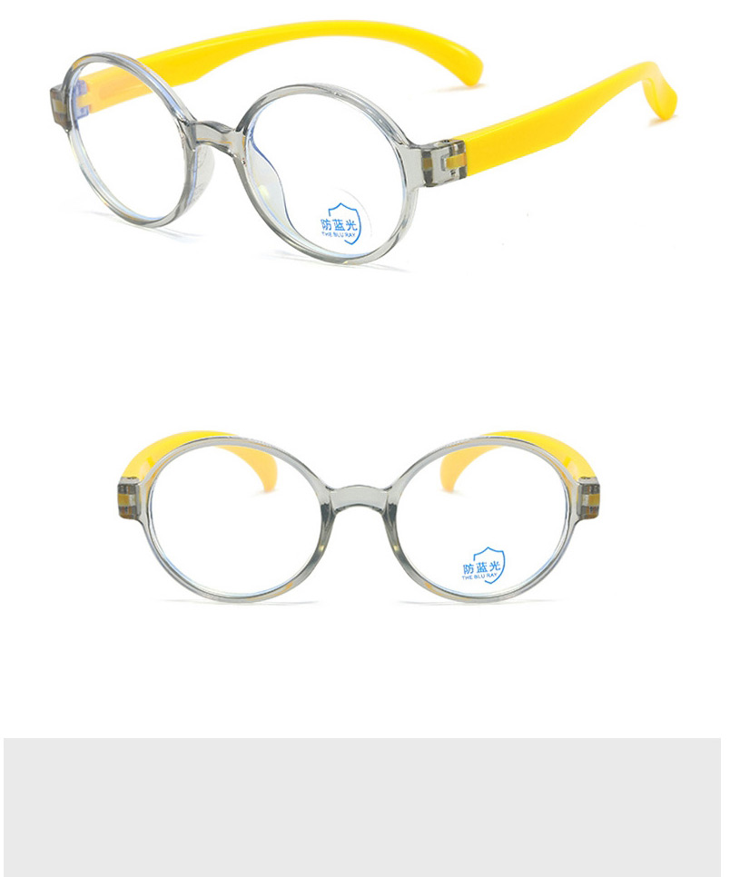 Fashion Transparent Gray Frame Round Small Silicone Children Glasses Frame,Glasses Accessories