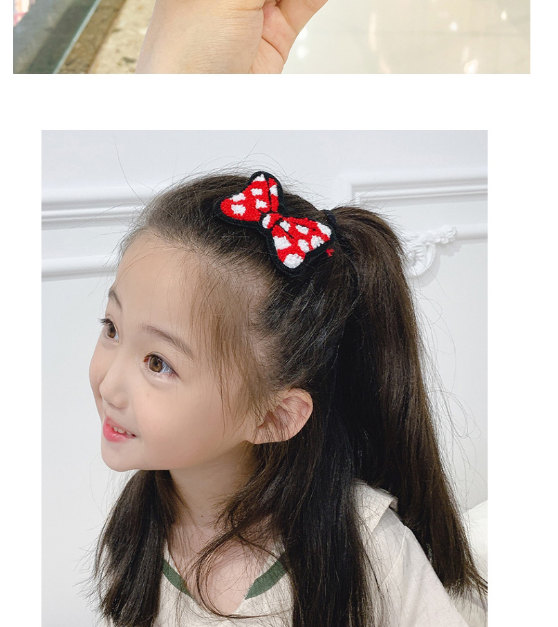 Fashion Blue Bunny 9 Piece Set Flower Love Rabbit Plaid Geometric Shape Childrens Hairpin,Kids Accessories