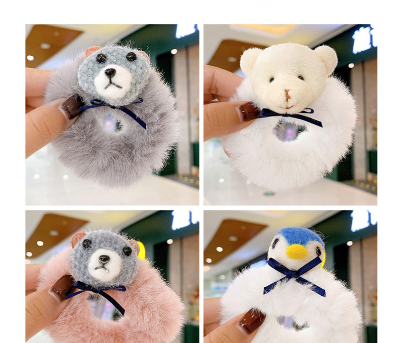 Fashion Little Penguin【white】 Little Bear Plush Penguin Children Hair Rope,Kids Accessories