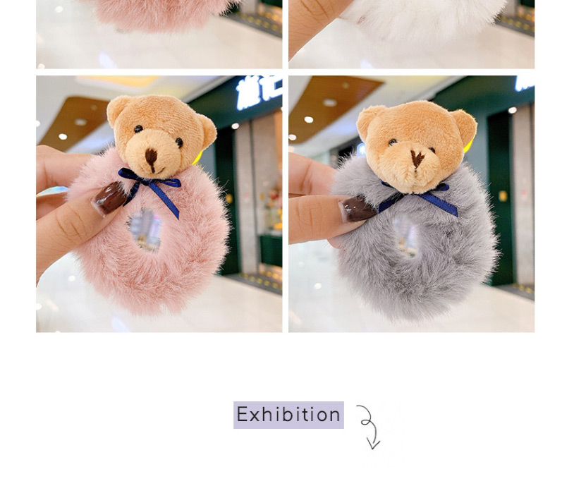 Fashion Little Grizzly [pink] Little Bear Plush Penguin Childrens Hair Rope,Kids Accessories