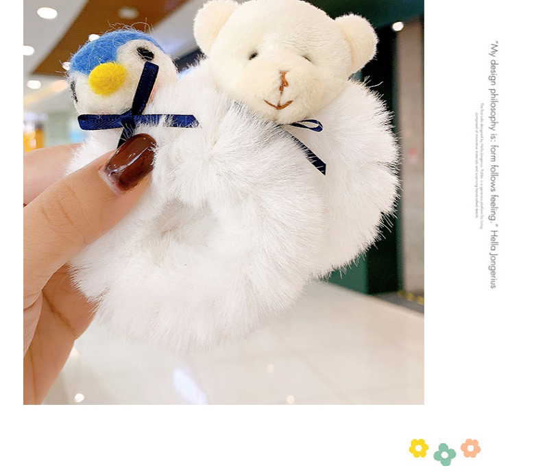 Fashion Little Penguin【white】 Little Bear Plush Penguin Children Hair Rope,Kids Accessories