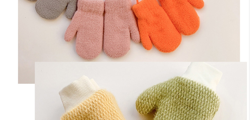 Fashion Plaid Gray Recommended 2-10 Years Old Small Size Recommended 1-4 Years Old Plush Checkered Plush Baby Gloves,Gloves