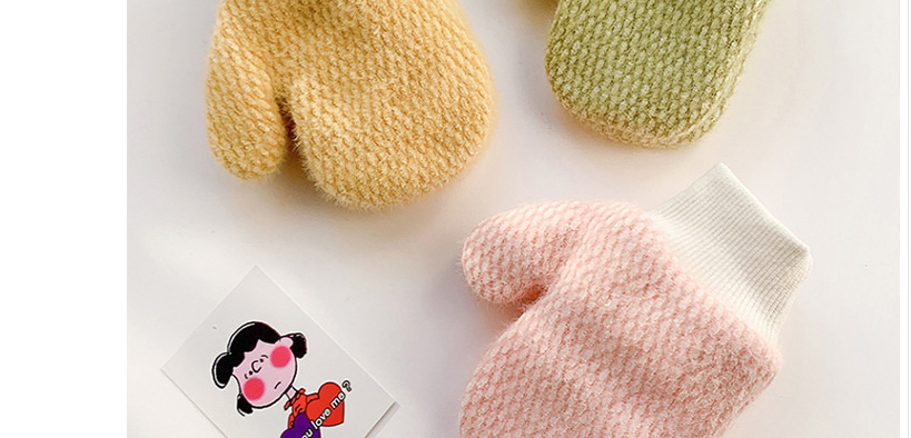 Fashion Plaid Yellow Recommended 2-10 Years Old Small Size Recommended 1-4 Years Old Plush Checkered Plush Baby Gloves,Gloves
