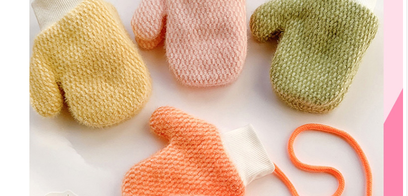 Fashion Orange Recommended 2-10 Years Old Small Recommended 1-4 Years Old Plush Checkered Plush Baby Gloves,Gloves