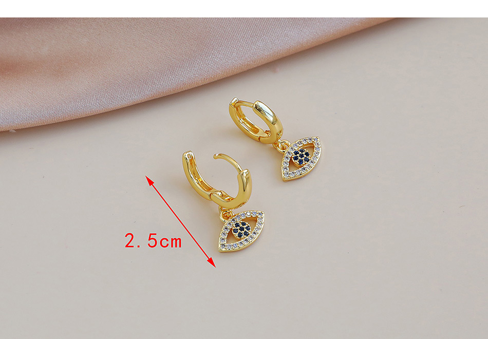 Fashion Gold Color Copper Inlaid Zircon Dollar Earrings,Earrings