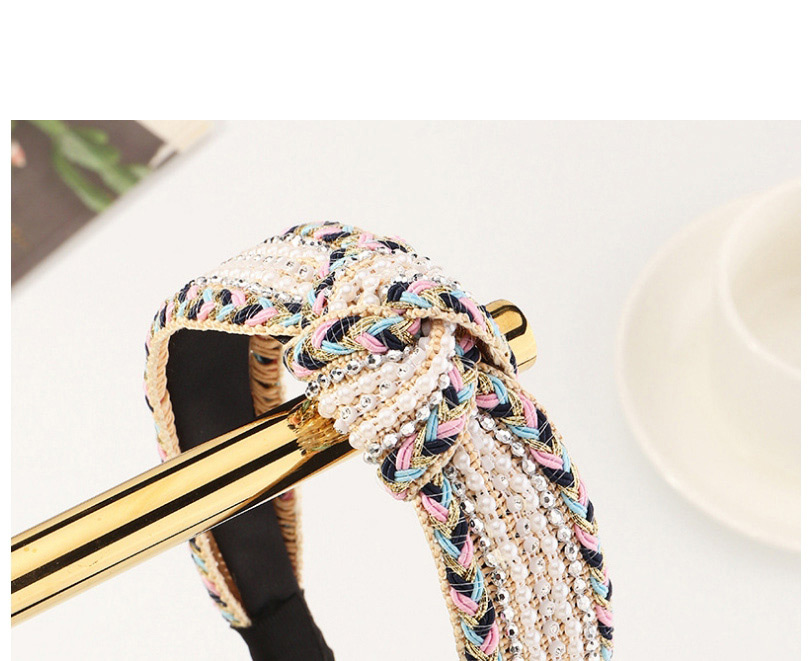 Fashion Color Pearl Knotted Hand-woven Headband,Head Band