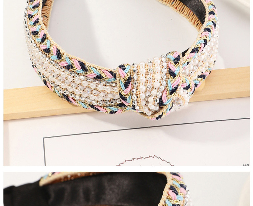 Fashion Color Pearl Knotted Hand-woven Headband,Head Band