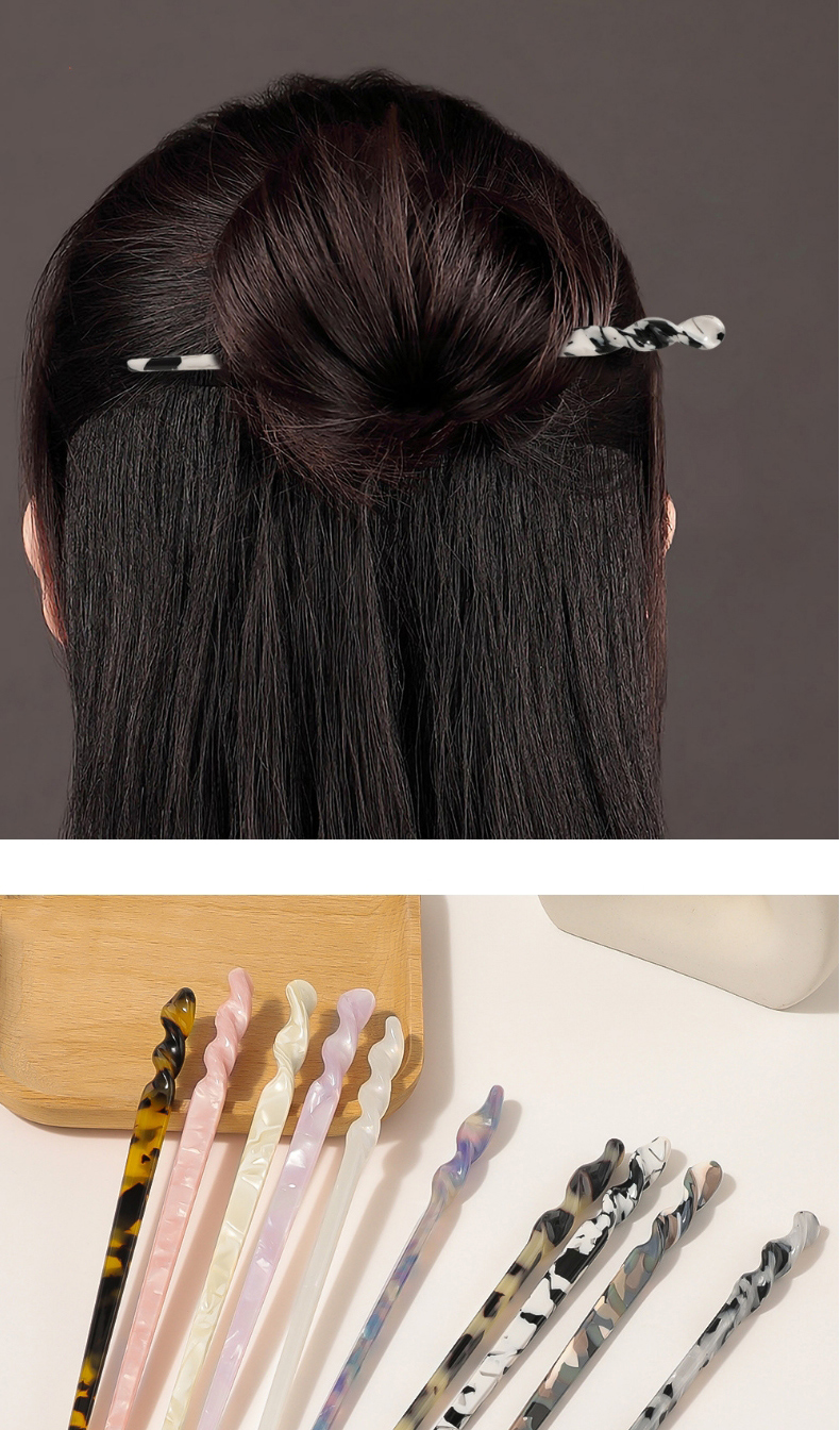 Fashion Marble Mixed Color Marble Acetate Sheet Pin Insert Hairpin,Hairpins