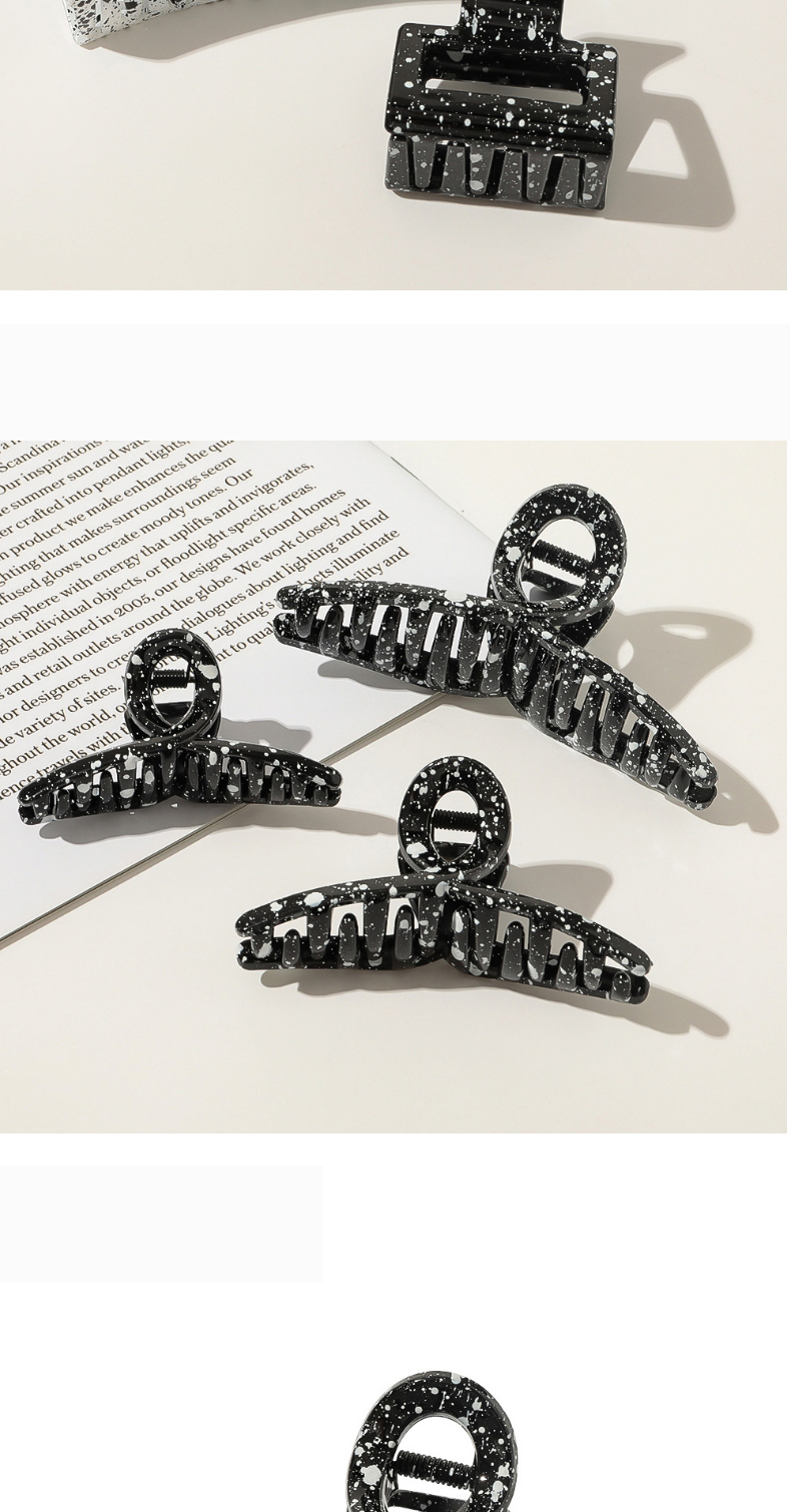 Fashion Ink Black And White Hair Clip-small Square White Spray Paint Ink Cross Square Geometry Hollow Grip,Hair Claws