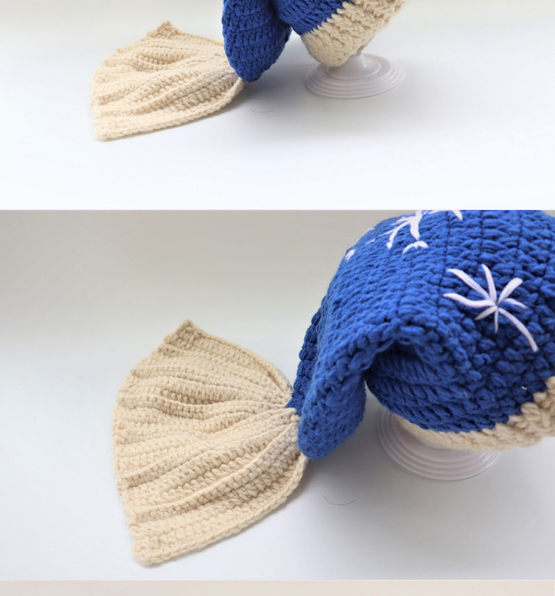 Fashion Color Mermaid Yarn Crochet Kids Hat,Children