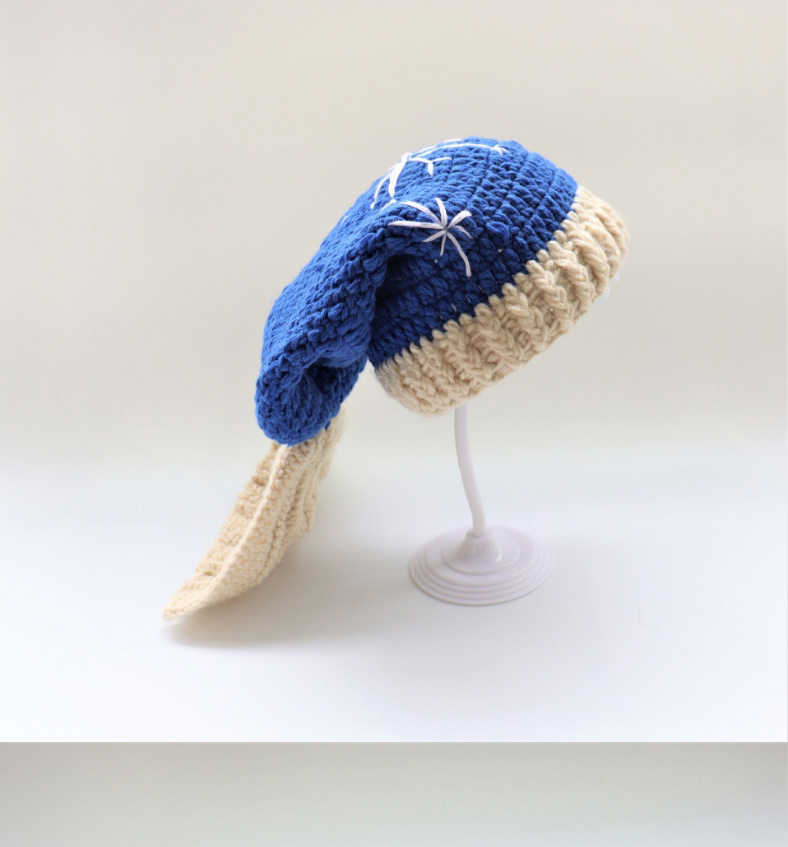 Fashion Blue Mermaid Yarn Crochet Kids Hat,Children