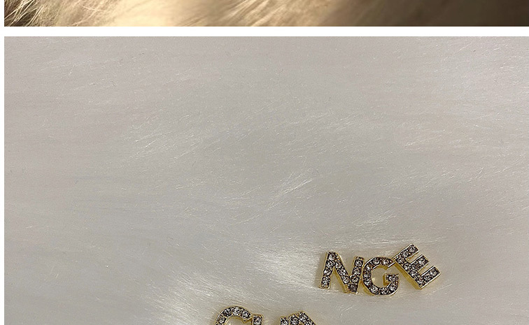Fashion Gold Color Alphabet Diamond Alloy Earrings,Stud Earrings