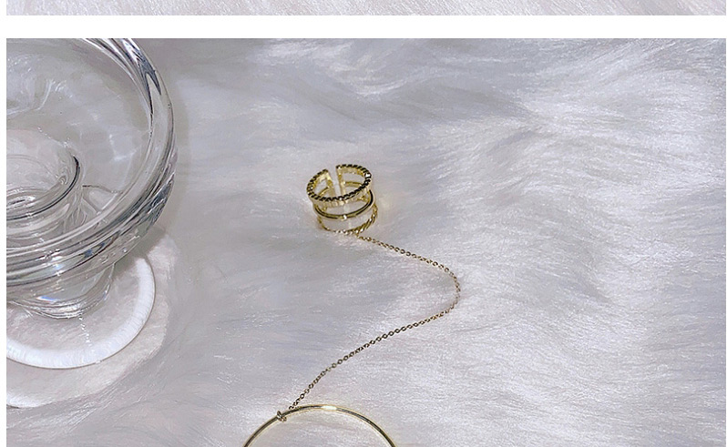 Fashion Gold Color Chain Stitching Alloy Geometric Ring Bracelet,Fashion Bangles