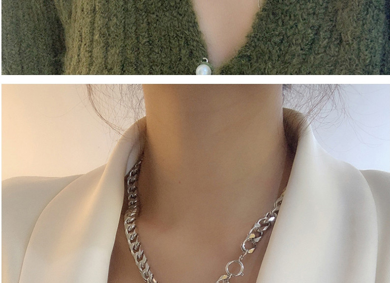 Fashion Silver Color Love Buckle Tassel Long Detachable Necklace,Pendants