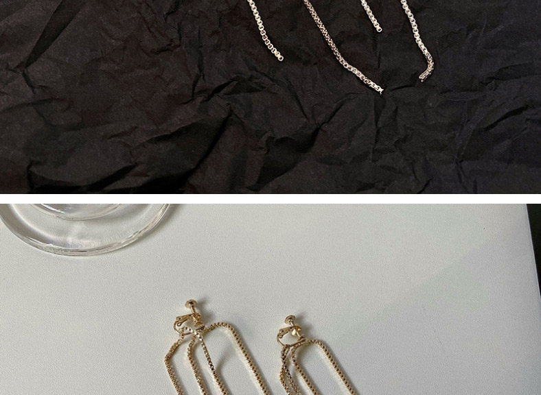 Fashion Gold Color Metal Tassel Alloy Pierced Earrings,Drop Earrings