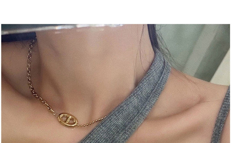 Fashion Gold (titanium Steel) Pig Nose Steel Titanium Pendant Necklace,Necklaces