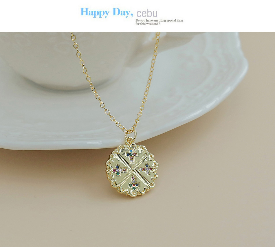 Fashion Gold Color Copper Inlaid Zircon Tree Of Life Necklace,Necklaces