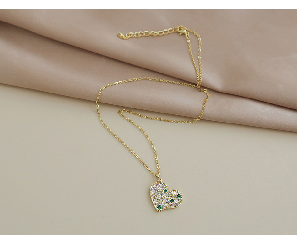 Fashion Gold Color Copper Inlaid Zircon Letter Love Necklace,Necklaces