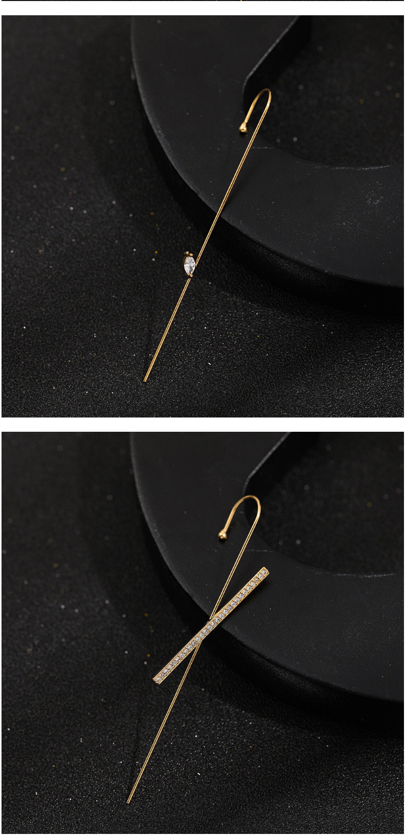Fashion Square Pierced And Micro-inlaid Zircon Surround Geometric Contour Earrings,Stud Earrings