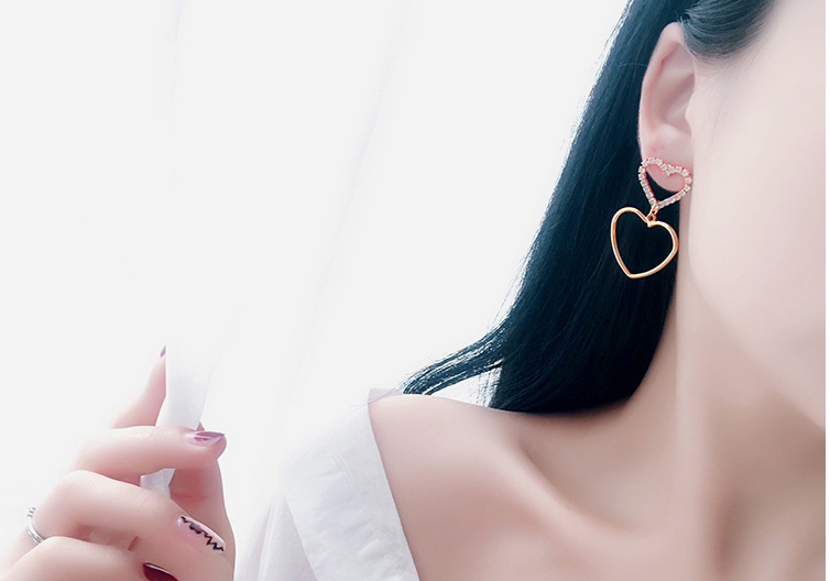 Fashion Type C Love Diamond Long Tassel Crystal Earrings,Drop Earrings