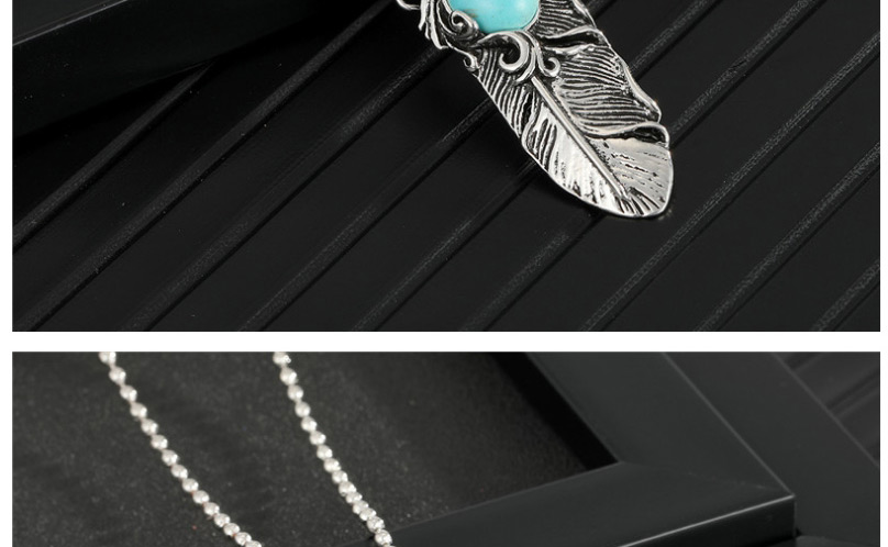 Fashion Claw Feather Feather Wing Pendant Alloy Necklace,Pendants