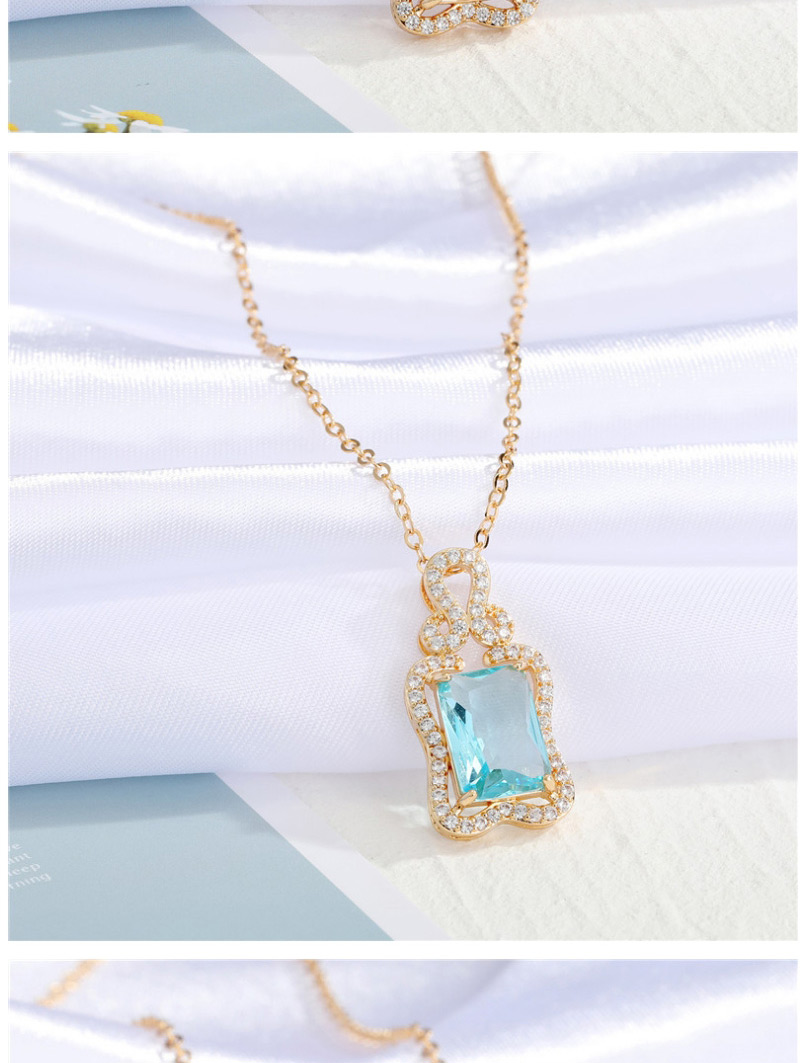 Fashion Round Pink Green Geometric Alloy Necklace With Diamond Imitation Gemstone Pendant,Pendants