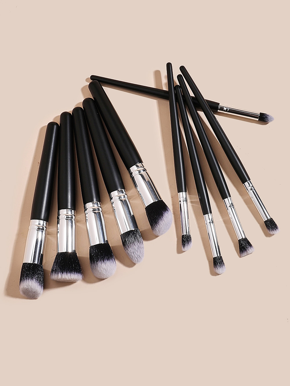 Fashion 10 Large Silver And Black 10pcs-large-silver Black-normal,Beauty tools