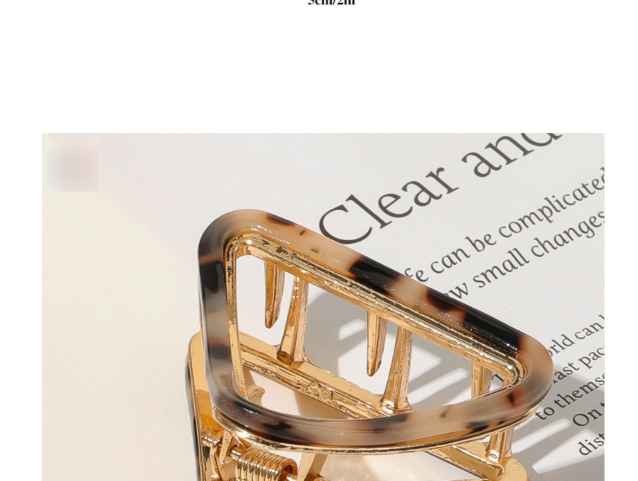 Fashion Cloisonne Acetate Alloy Triangle Hollow Resin Geometry Gripper,Hair Claws