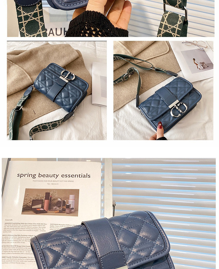 Fashion Brown Metal Letters Flap Rhombic Shoulder Crossbody Bag,Shoulder bags