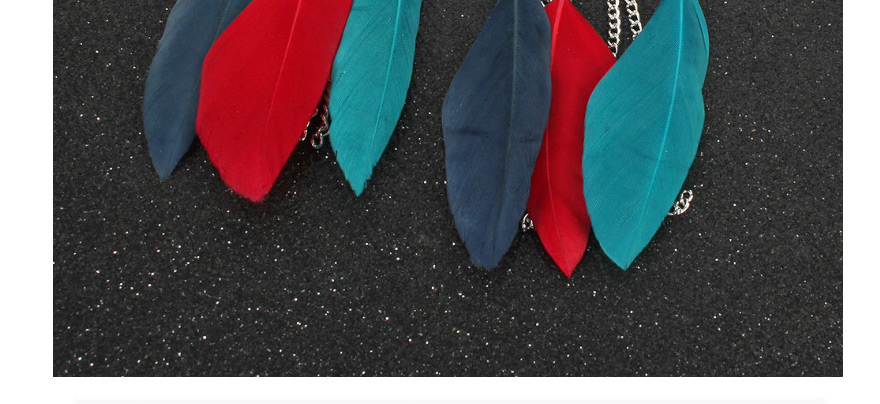Fashion Red Feather Round Oil Drop Sun Flower Earrings,Drop Earrings