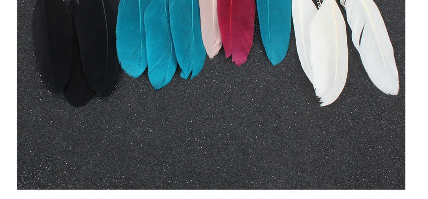 Fashion Color Mixing Alloy Flower Feather Tassel Drip Earrings,Drop Earrings