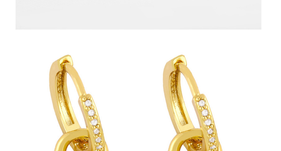 Fashion Boy Diamond-studded Couple Copper Inlaid Zircon Hollow Earrings,Hoop Earrings