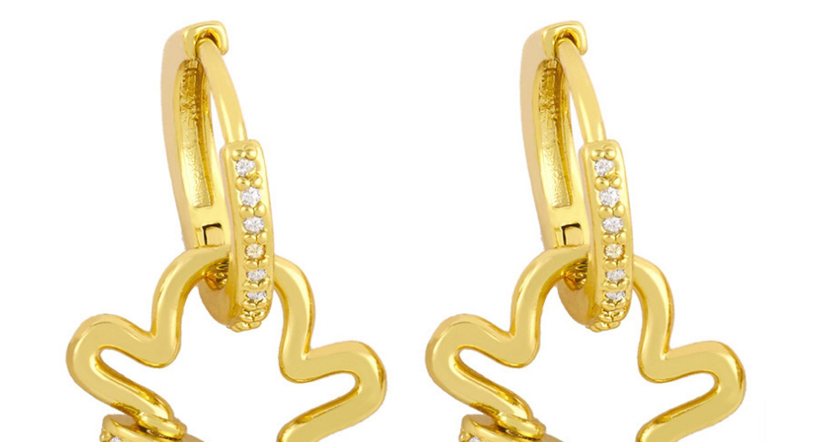 Fashion Girl Diamond-studded Couple Copper Inlaid Zircon Hollow Earrings,Hoop Earrings