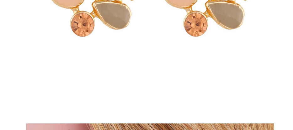 Fashion Yellow Oil Drop Diamond Geometric Alloy Earrings,Stud Earrings